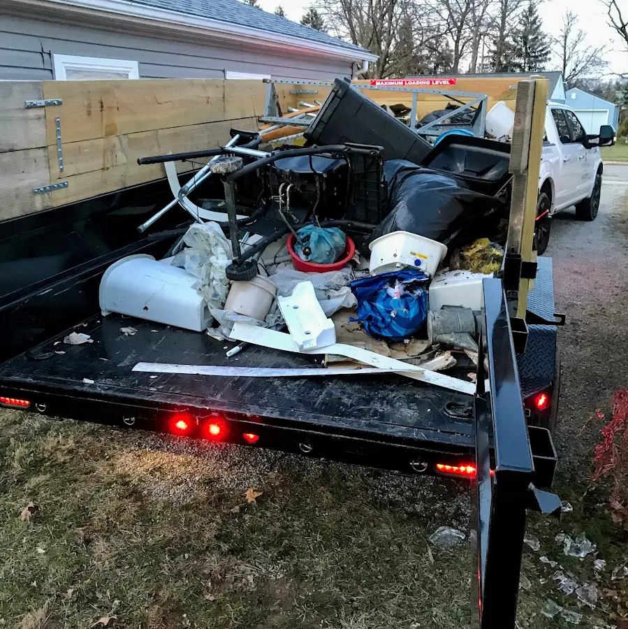 Roll-off dumpster delivered to a residential driveway in Boonville